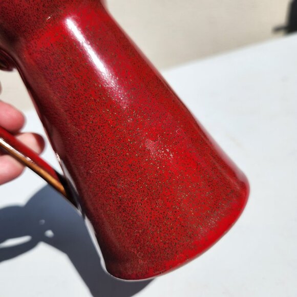 NEW Vintage Ceramic Pottery Beekman Home Abstract 5.5" Milk Pitcher Red Brown Co - Picture 9 of 15